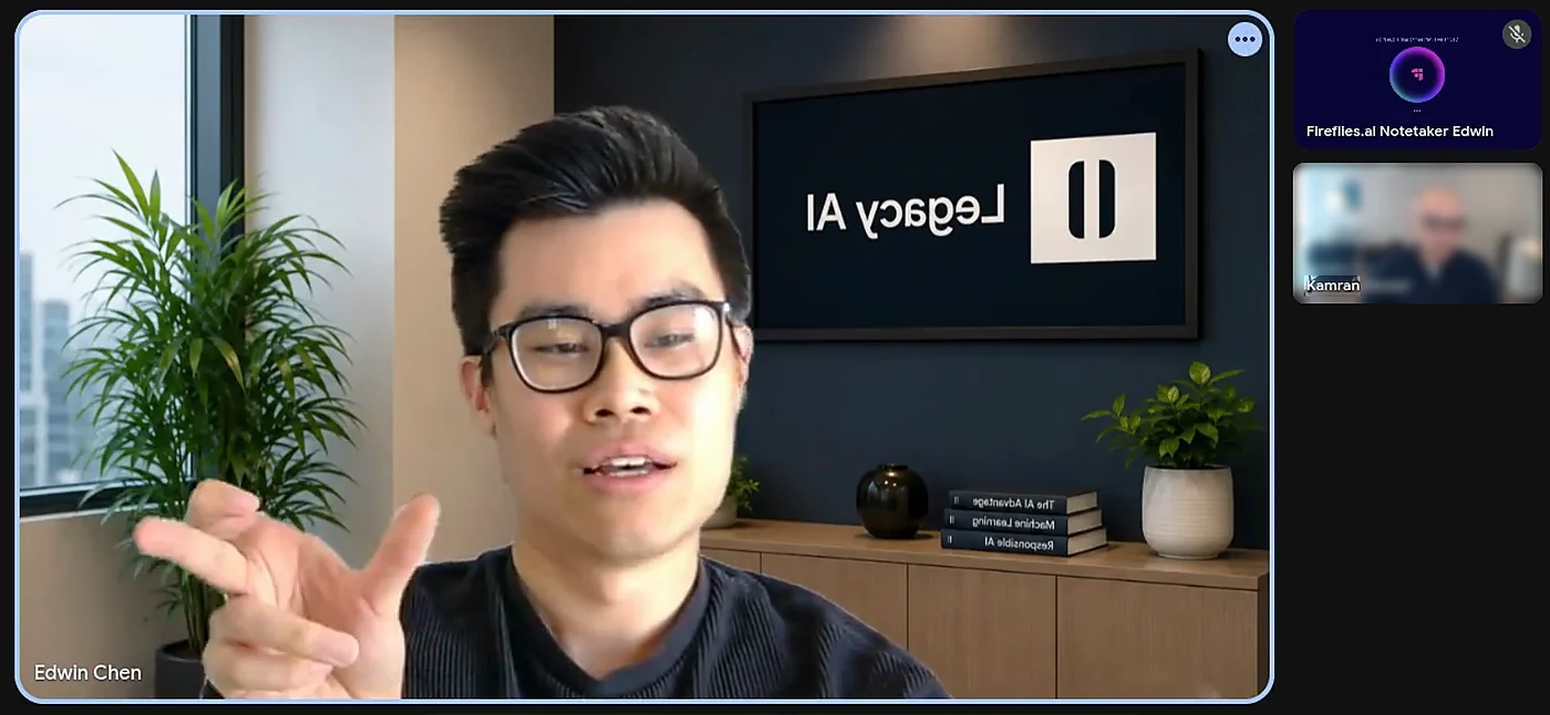 Edwin Chen talking a business owner through options on a discovery call